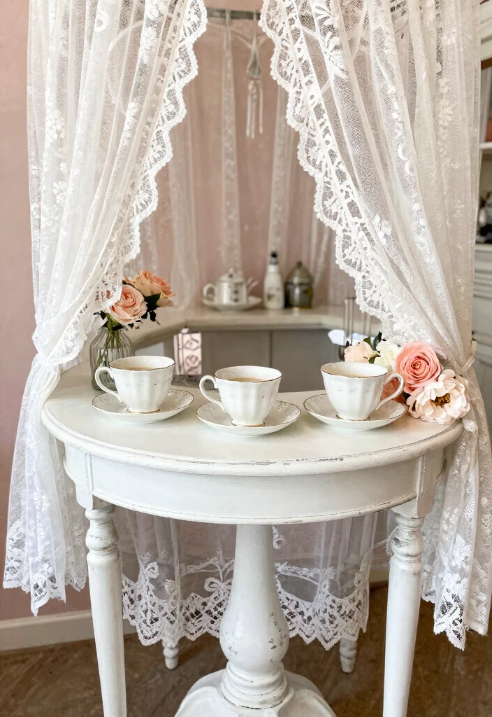 18 Vintage Coffee Bar Ideas With Charming Retro Vibes 67 18 Vintage Coffee Bar Ideas With Charming Retro Vibes - 17. Shabby Chic Coffee Bar 1