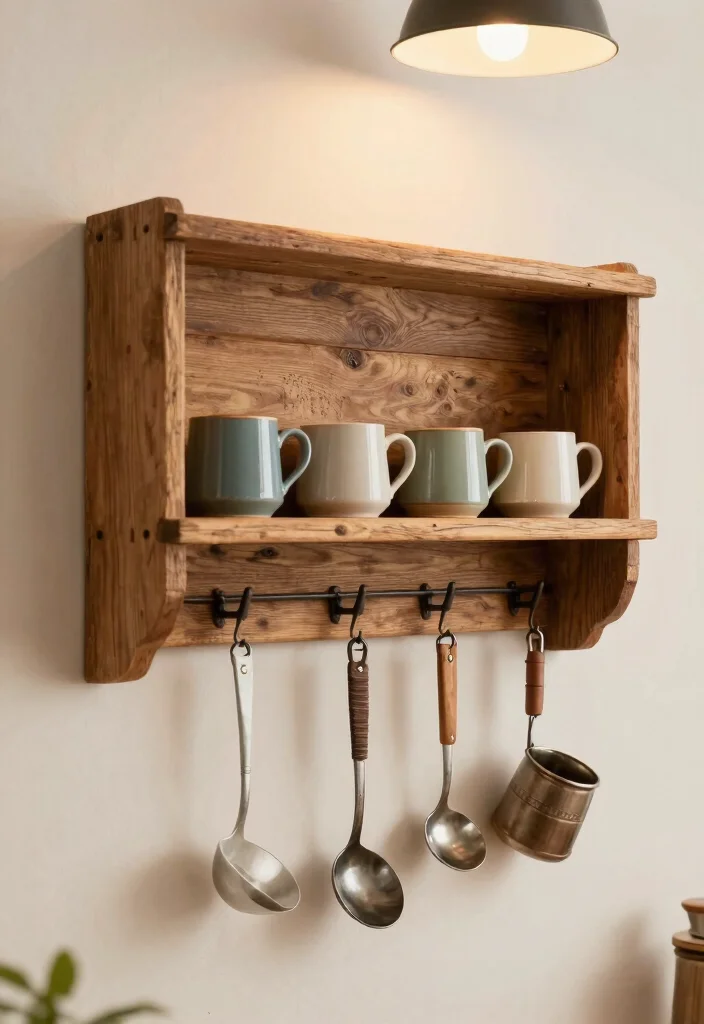18 Vintage Coffee Bar Ideas With Charming Retro Vibes 2 18 Vintage Coffee Bar Ideas With Charming Retro Vibes - 2. Wall-Mounted Coffee Shelf 1