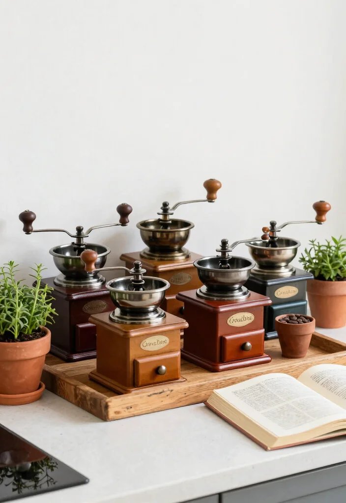 18 Vintage Coffee Bar Ideas With Charming Retro Vibes 16 18 Vintage Coffee Bar Ideas With Charming Retro Vibes - 6. Vintage Coffee Grinder Showcase 1